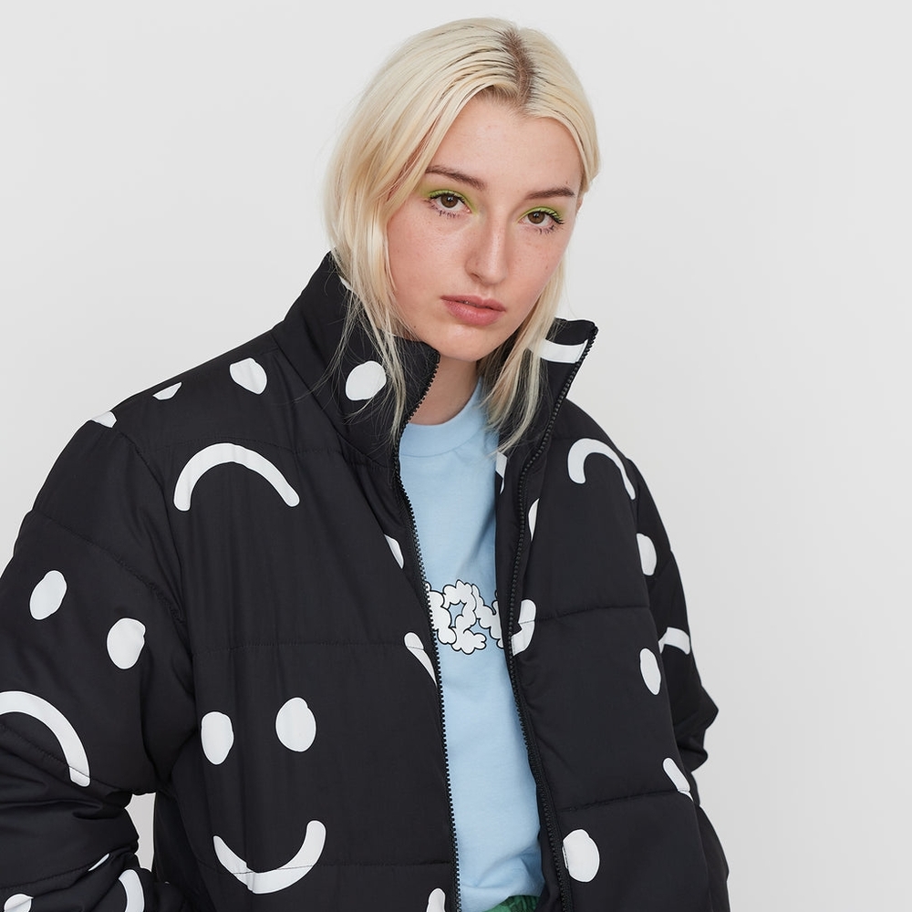 Lazy Oaf Happy Sad Short Puffer Jacket